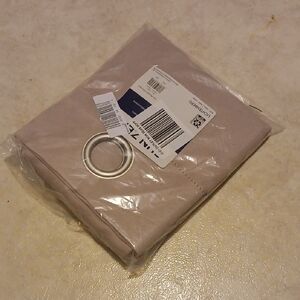 Stylish Tan Curtain with Silver Grommet